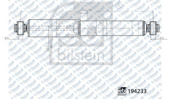 FEBI 194233 Arka Amortisor Gazli Crafter 06>13 - Sprinter06>